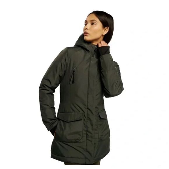 NWOT Norden Mika Oxford Padded Parka Coat Green Women’s - Picture 3 of 16